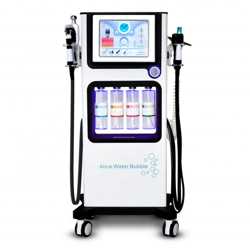 Alice Water Bubble OxyGen Super Facial Machine Hydra Microdermabrasion Machine Facial Aqua Peel Water Oxygen Jet Peel RF Cold Hammer Ultrasound Skin Scrubber