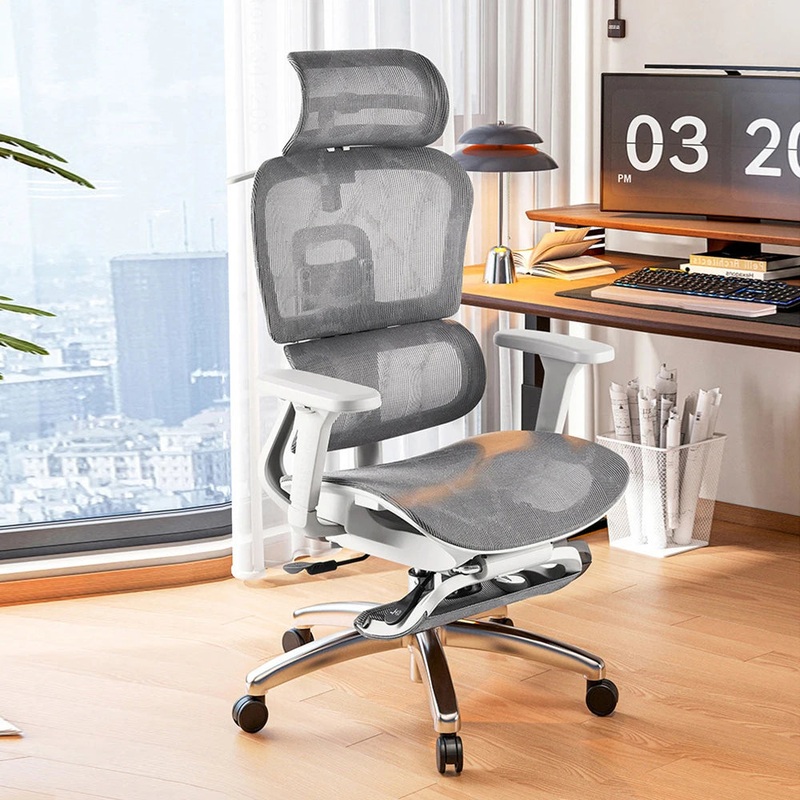 Ergonomic Chair Computer Chair Swivel Chair Office Seat Lift Gaming Chair 4d Alpha Separated Lumbar Breathable Mesh
