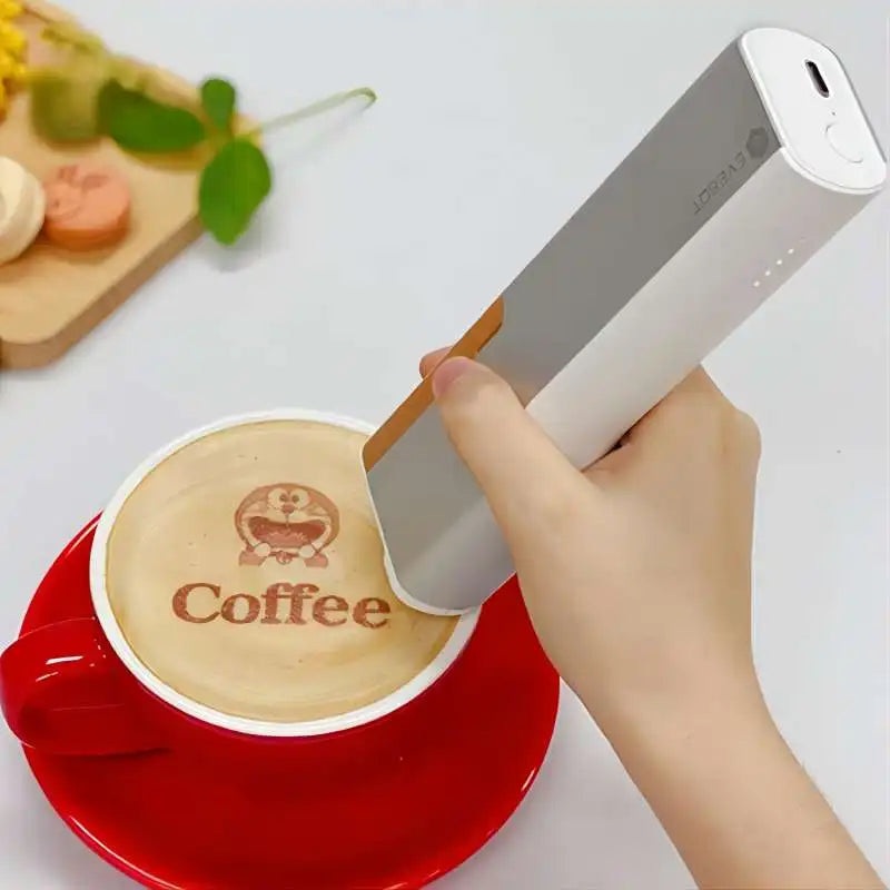 EVEBOT Printpen Food Printer Handheld Edible Ink Metal Housing Easy To Removal Cartridges Print Range 26*100MM HD Printing