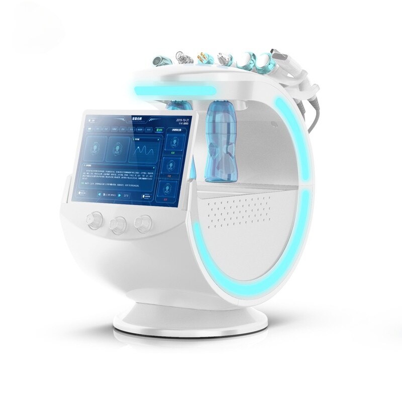 Ice Blue Hydro Machine 7 In 1 Skin Analysis Skin Care Device for Facial Cleansing Deep Pore Vacuum Hydra Skin Lift Anti-aging