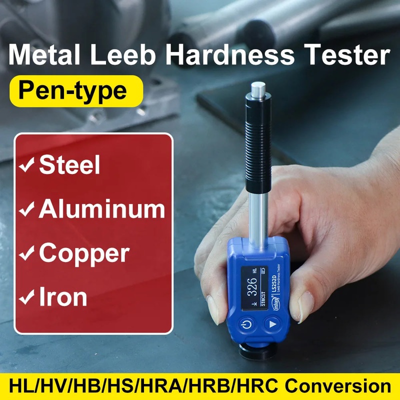 Leeb Hardness Tester Professional Durometer LS252D D Impact Device Pen-type Convert  to HRA/HRB/HRC Good Repeatability