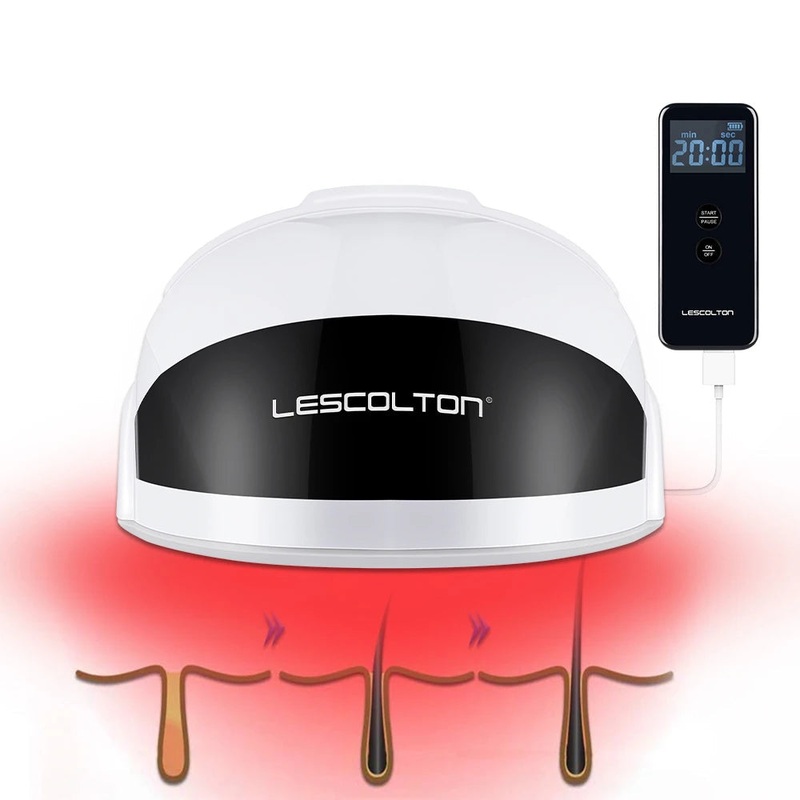 Lescolton D610 Hair Growth Device Laser Hair Growth Helmet Laser Red Light Cap Hair Loss Treatment Hat for Mens and Women Wireless