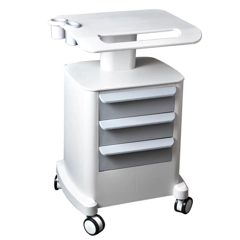 Multifunctional Beauty Salon Trolley with 3-Tier Drawers, Heavy-Duty Hairdressing Cart, Rolling Medical Barber Utility Carrito for Cosmetic Studio and Skin Care Centers
