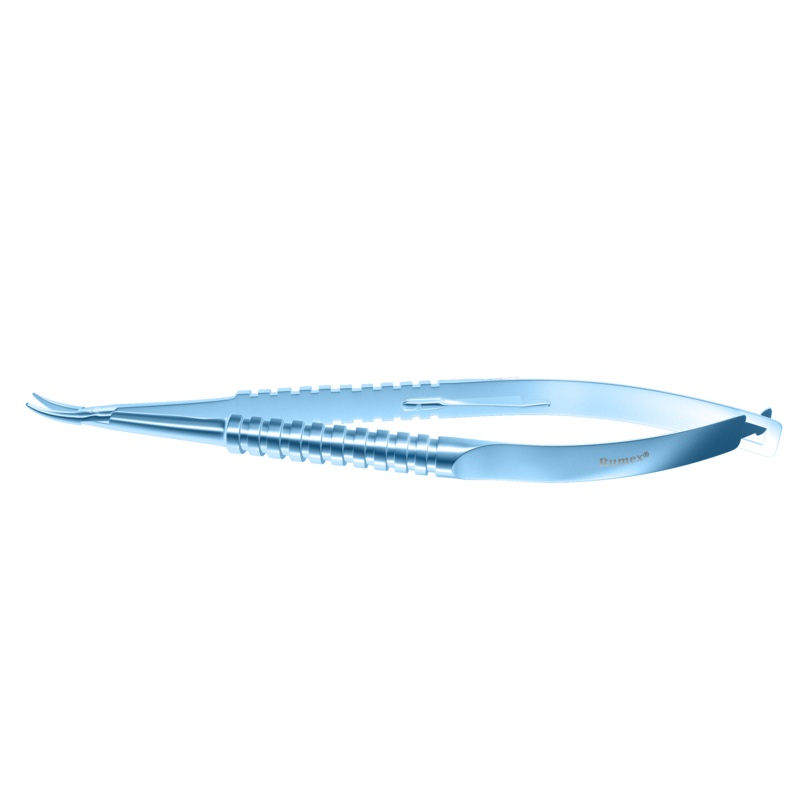 429R 8-060T Barraquer Needle Holder, 12.00 mm Standard Jaws, Curved, with Lock, Long Size, Length 125 mm, Titanium
