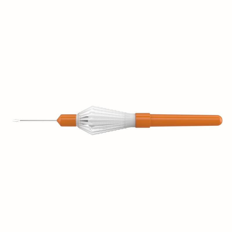 999R 12-209-23DP Disposable Vitreoretinal Curved Scissors, 23 Ga, Plastic Handle 360, 6 per Box