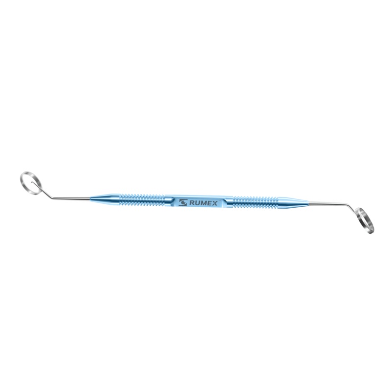 999R 3-0231 Abdullayev Corneal Marker for Keratoplasty, Double-Ended (10.00 mm and 11.00 mm Diameters), with Central Marking Point, Length 146 mm, Round Titanium Handle