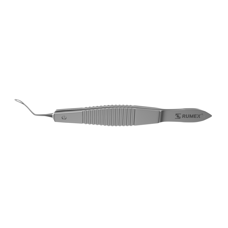 999R 4-033S Small-Incision Capsulorhexis Forceps with Double Cross-Action and Scale, Cystotome Tips, Micro-Thin Jaws, for 1.50 mm incisions, Flat Handle, Length 105 mm, Stainless Steel