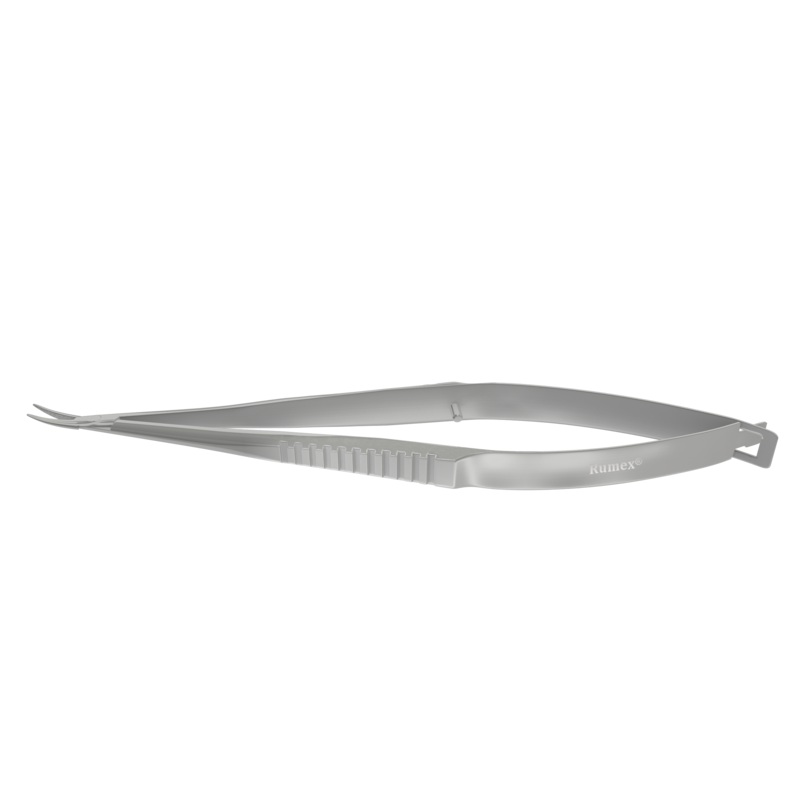 999R 8-096S Castroviejo Needle Holder, Delicate Jaws, 8.00 mm Gripping Surface, Curved, without Lock, Length 135 mm, Stainless Steel