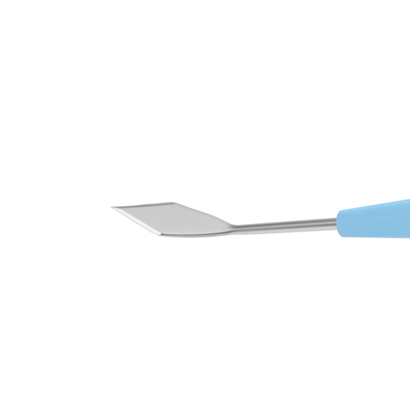 999R CC-22 Disposable Clear Corneal Knife, Double Bevel, 2.20 mm, Angled, Safety System, 6 per Box