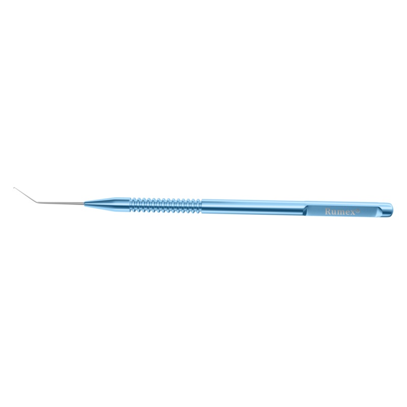 029R 5-032 Sinskey Hook, Angled, 0.15 mm x 10.00 mm Shaft, Length 121 mm, Round Titanium Handle