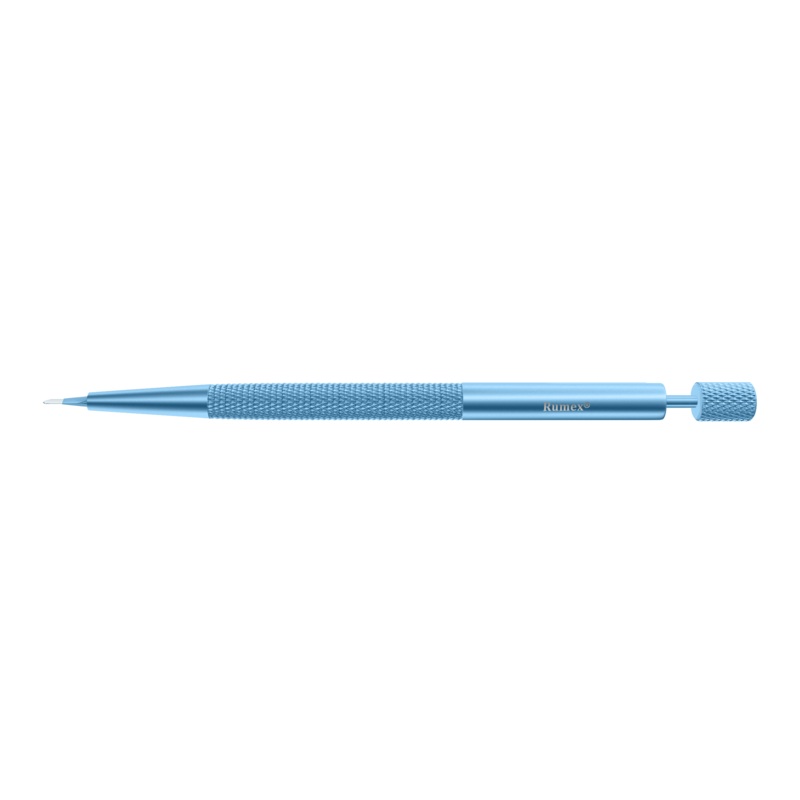 057R 6-10/6-053 Side-Port Diamond Knife, Trifacet Blade, 1.00 mm, Straight, Length 120 mm, Titanium Handle