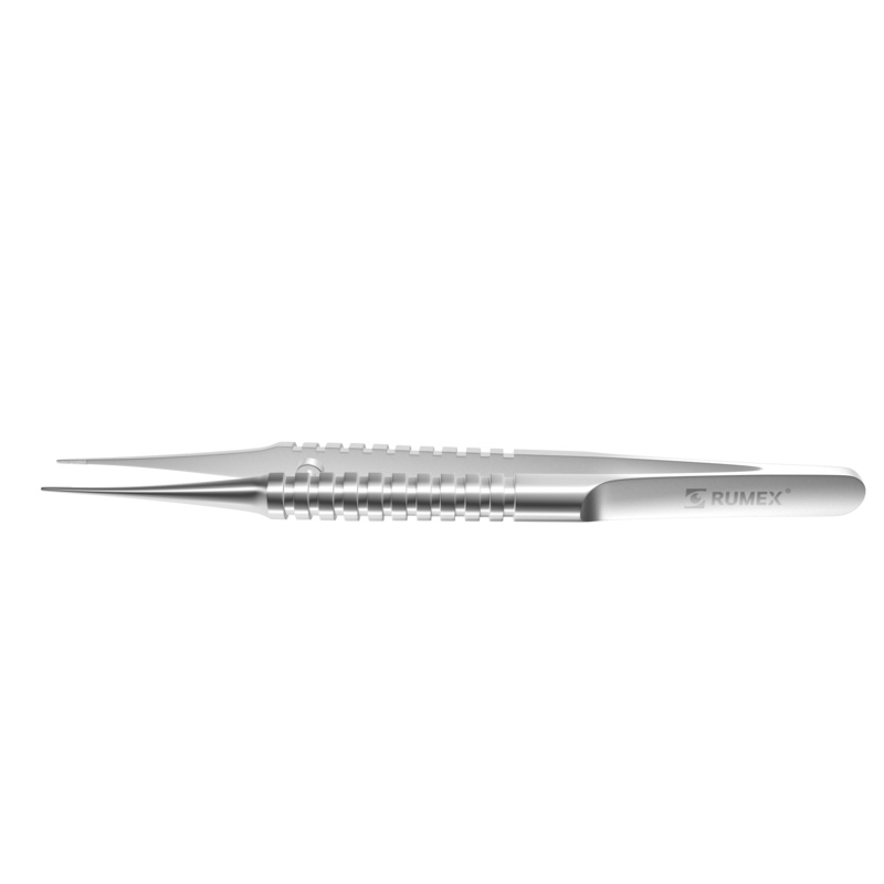 234R 4-185S Tennant Straight Tying Forceps, Extra-Delicate Tips, for 9-0 to 11-0 Sutures, Round Handle, Length 108 mm, Stainless Steel