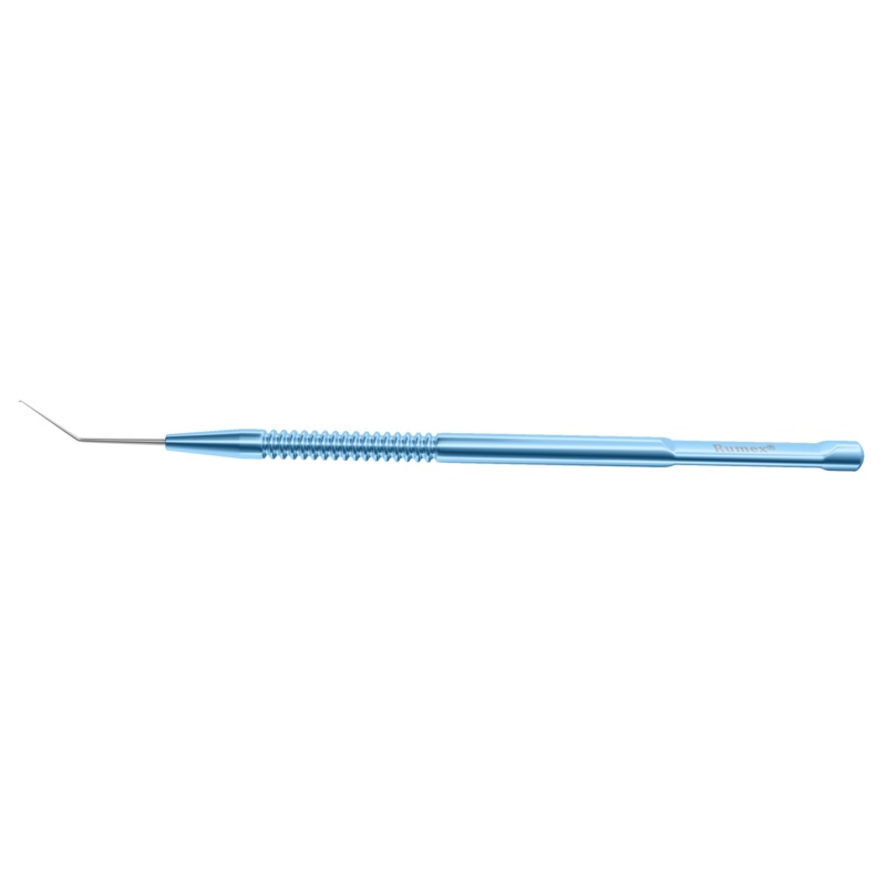 282R 7-125 Phaconit Quick Chopper, 0.18 mm Wide Tip, Angled, Length 120 mm, Round Titanium Handle