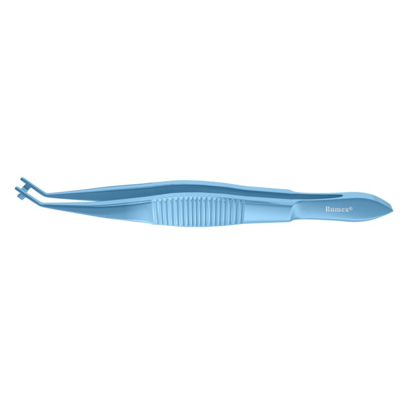 285R 4-2107T Steinert Paddle Lens Folding Forceps, Angled Shafts, Flat Handle, Length 110 mm, Titanium