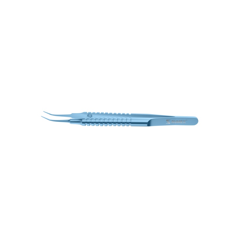 416R 4-182T Catalano Curved Micro Tying Forceps, 6.00 mm V-Groove Tying Platform, Length 106 mm, Titanium