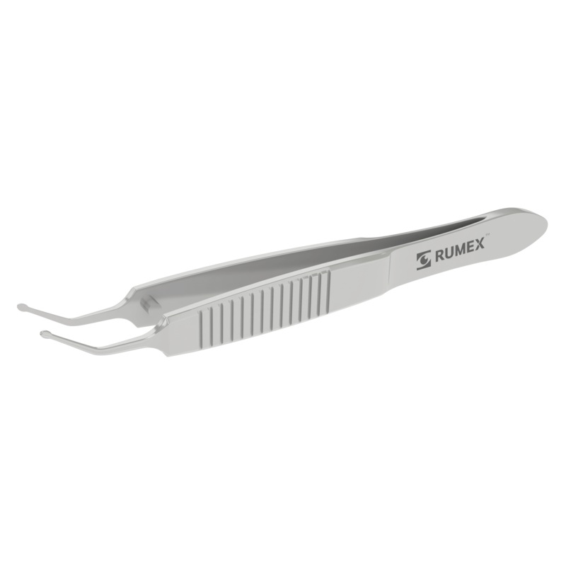 437R 4-240 Guell DMEK Forceps, Angled Shafts, Highly Polished Broad Tips, Length 103 mm, Stainless Steel