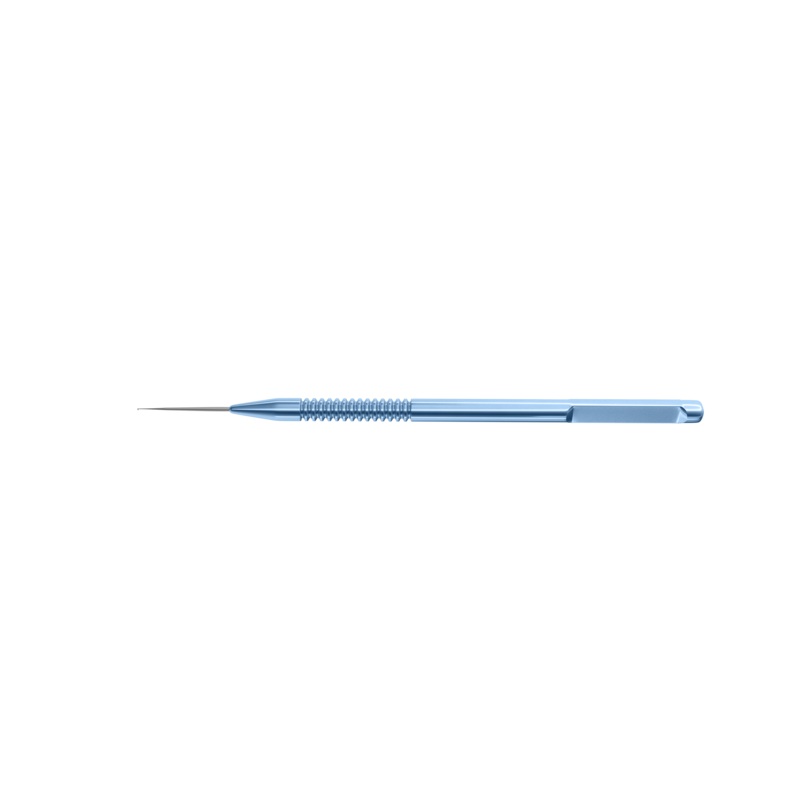 532R 5-033 Lester Lens Manipulator, Straight, 0.20 mm Hourglass-Shaped Tip, Length 124 mm, Round Titanium Handle