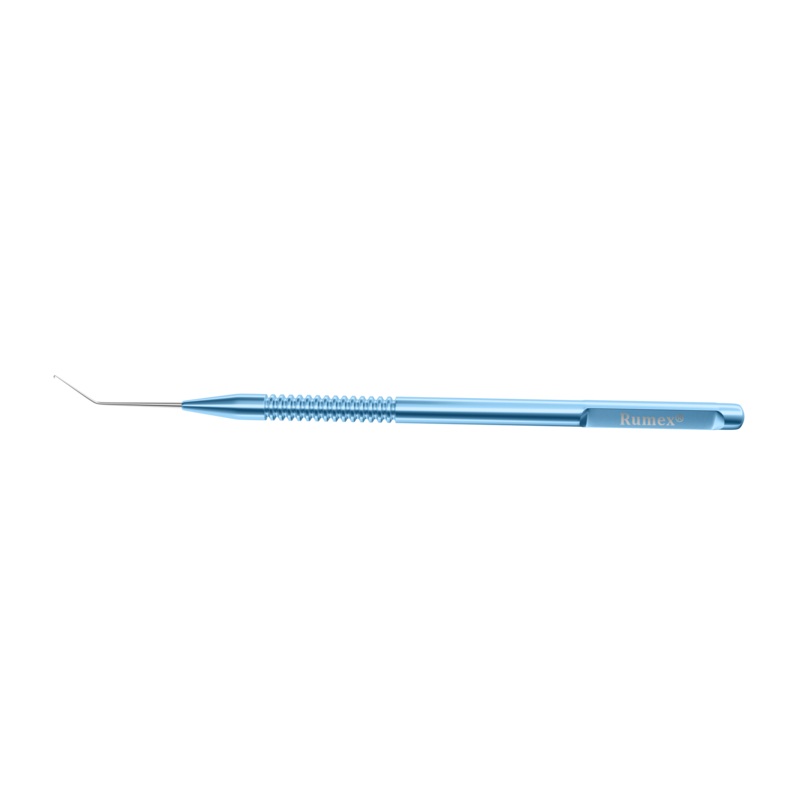 814R 5-020 Iris Hook, Angled, Length 121 mm, Round Titanium Handle