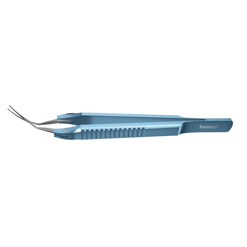 836R 4-251 Cross-Action DMEK Forceps, Length 110 mm, Flat Titanium Handle