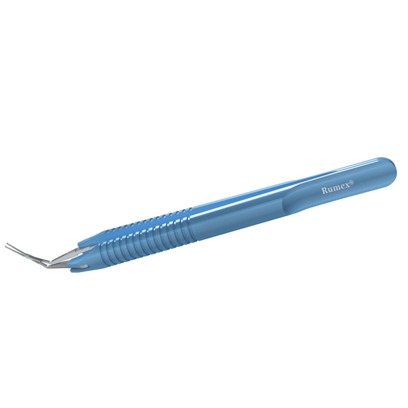 999R 4-262 Cross-Action DMEK Forceps, Length 110 mm, Round Titanium Handle