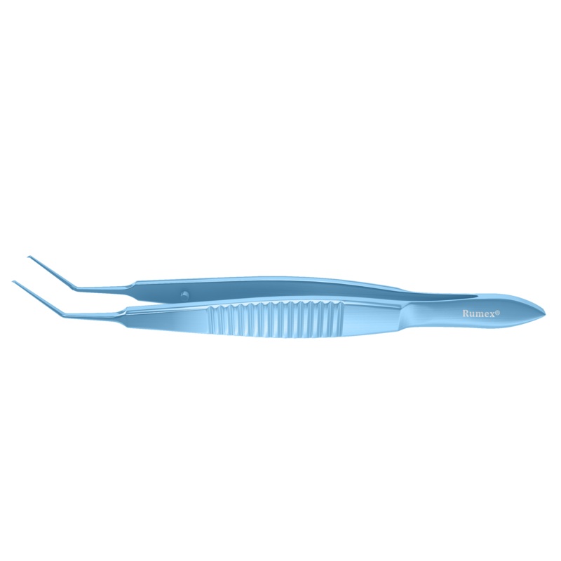 018R 4-0300T Utrata Capsulorhexis Forceps, Cystotome Tips, 11.50 mm Straight Jaws, Flat Handle, Length 82 mm, Titanium