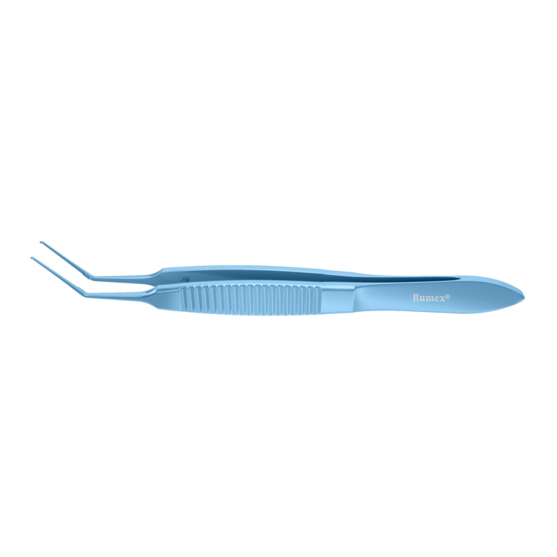 021R 4-0301T Utrata Capsulorhexis Forceps, Cystotome Tips, 11.50 mm Straight Jaws, Long Flat Handle, Length 107 mm, Titanium