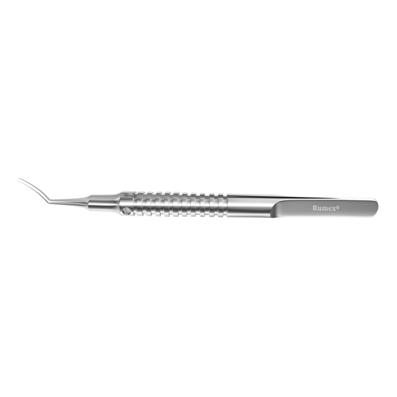 026R 4-0312S Microcoaxial Capsulorhexis Forceps, Ultrathin, 11.50 mm Curved Jaws, for 2.00 mm Incision, with Alignment Mechanism, Length 106 mm, Stainless Steel