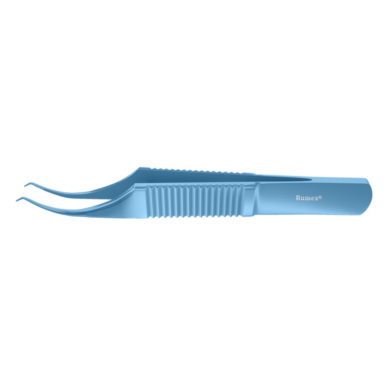 031R 4-050T Colibri Corneal Forceps, 0.12 mm, 1×2 Teeth, Flat Handle, Length 84 mm, Titanium
