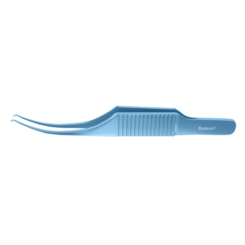 040R 4-0501T Colibri Corneal Forceps, 0.12 mm, 1×2 Teeth, Flat Handle, Length 77 mm, Titanium