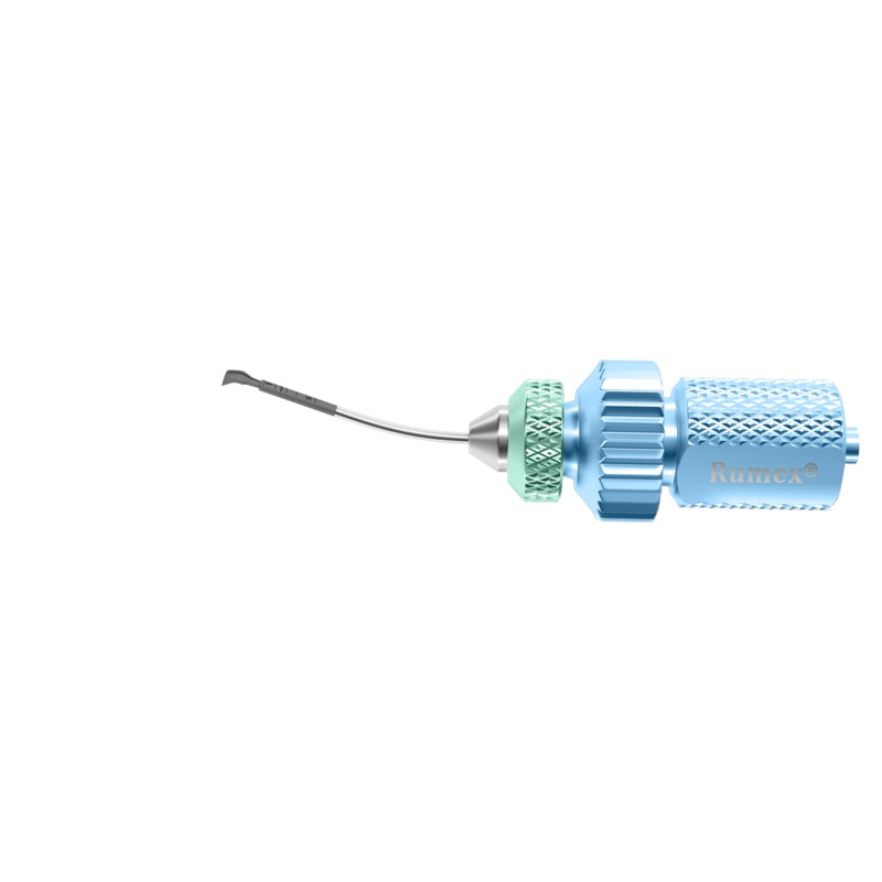 126R 4-03742 Lesieur Capsulorhexis Forceps with Internal Ruler, 23 Ga, 7 Engravings, Reduced Length, Gentle Curved Tube, Micro Jaws, Tip Only