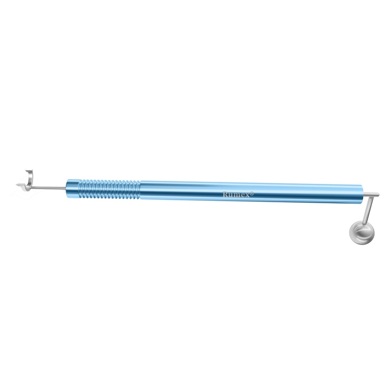 216R 3-1931 Whitehouse Gravity Axis Marker, Straight, Marks at 3, 6, 9 o’Clock, 11.00/14.00 mm, Length 152 mm, Titanium Handle, Stainless Steel Gravity System