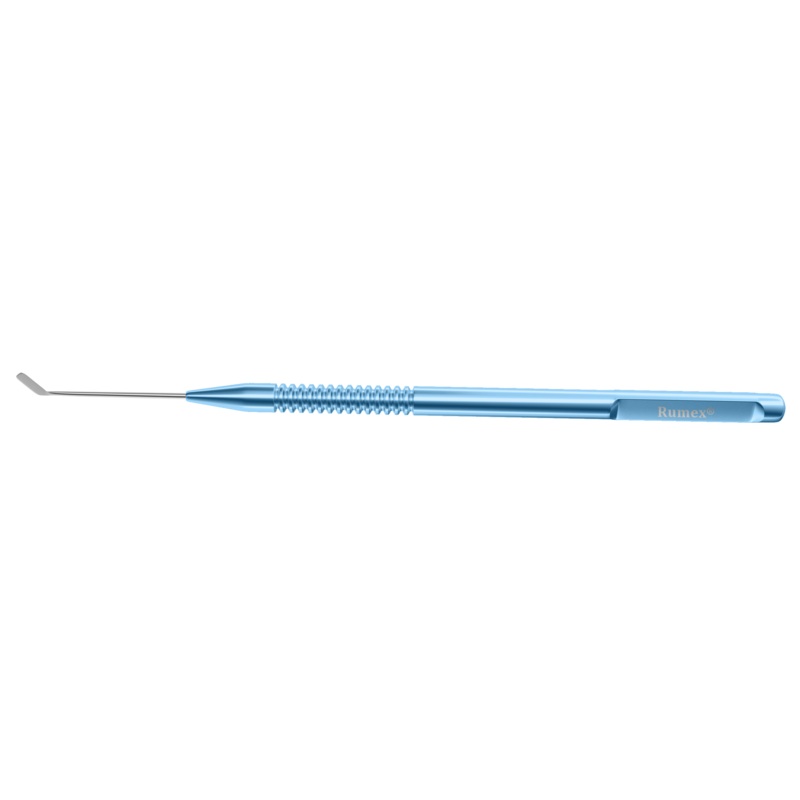 223R 20-001 Hockey Epithelium Removal Knife, to Remove Epithelium During PRK Procedure and LASIK Retreatment, Length 128 mm, Round Titanium Handle