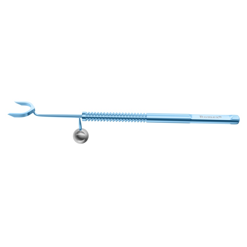 238R 3-191 LRI Slit Lamp Gravity Marker, Pre-Op, 14.00 mm, Horizontal Axis 3′ and 9′, Length 138 mm, Round Titanium Handle, Stainless Steel Gravity System