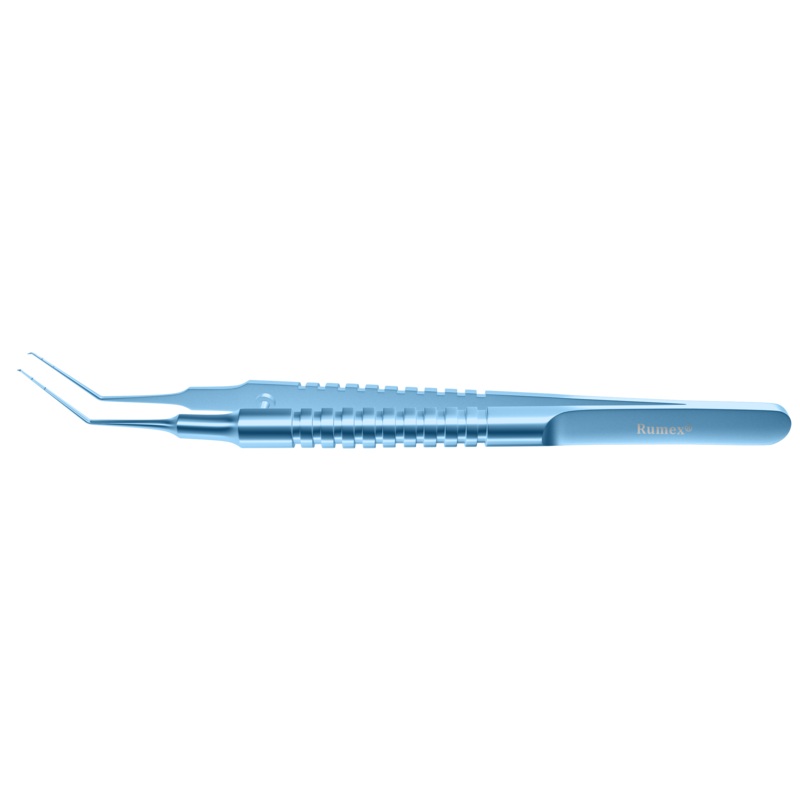 245R 4-03114T Utrata Capsulorhexis Forceps with Scale (2 Engravings at 3.00, 6.00 mm), Cystotome Tips, 11.50 mm Straight Jaws, Round Handle, Length 110 mm, Titanium