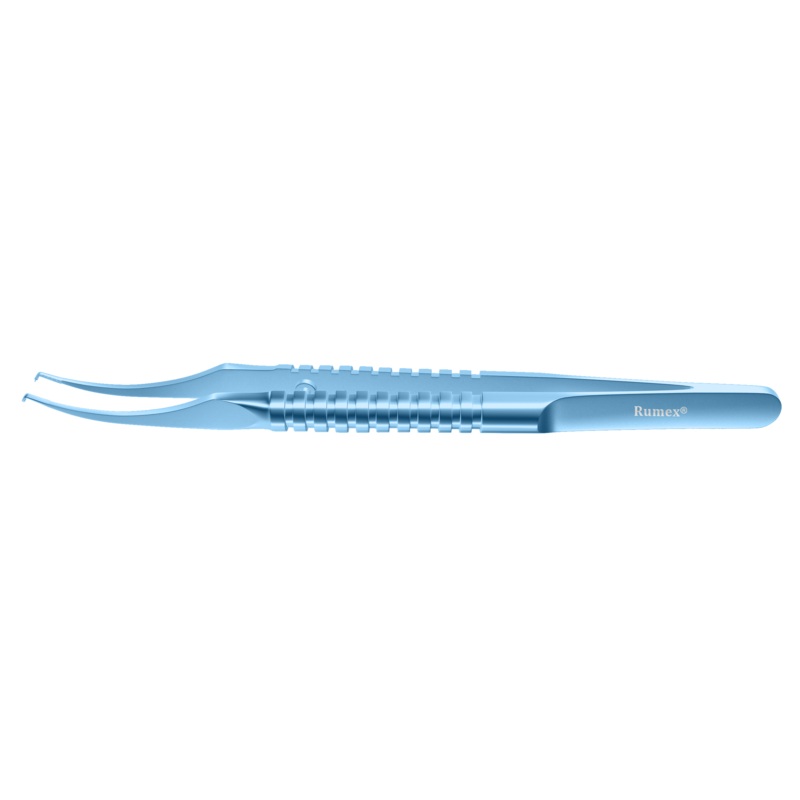 355R 4-0540T Colibri Corneal Forceps, Bonn-Type Tips, 0.12 mm, 1×2 Teeth, 5.00 mm Tying Platform, Round Handle, Length 109 mm, Titanium