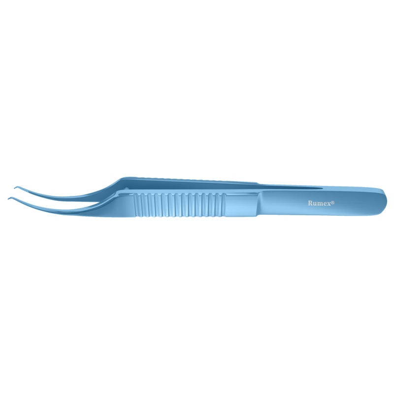384R 4-053T Colibri-Bonn Corneal Forceps, 0.12 mm, 1×2 Teeth, 5.00 mm Platform, Flat Handle, Length 115 mm, Titanium