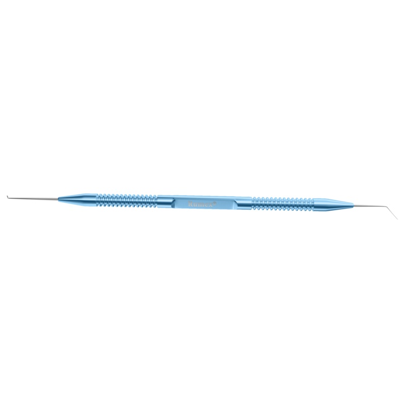 413R 20-013 LASIK Spatula and Flap Retreatment Instrument, Double-Ended, Length 133 mm, Round Titanium Handle