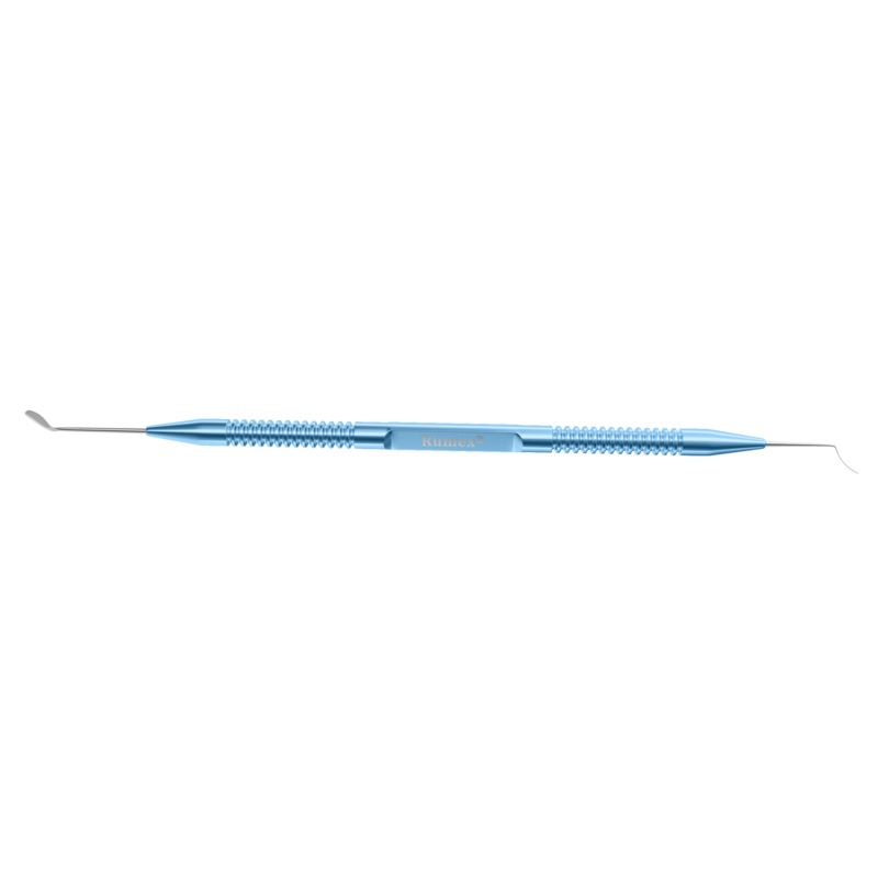 542R 20-002 Lindstrom LASIK/PRK Spatula and Epithelium Removal Board, Length 138 mm, Round Titanium Handle