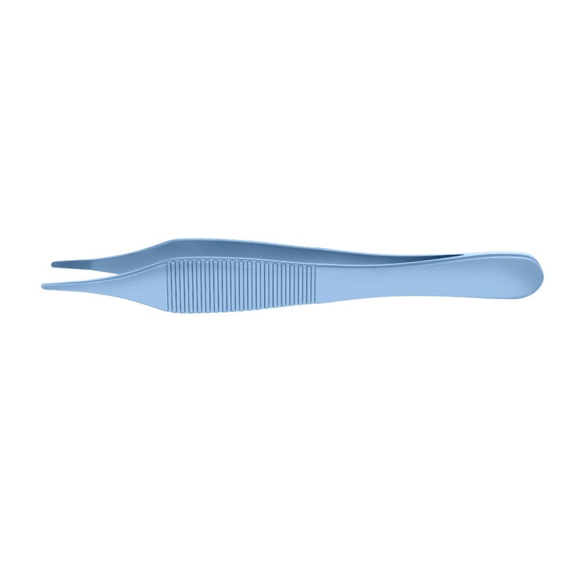 655R 4-0740T Adson Dressing Forceps, Flat Handle, Length 124 mm, Titanium