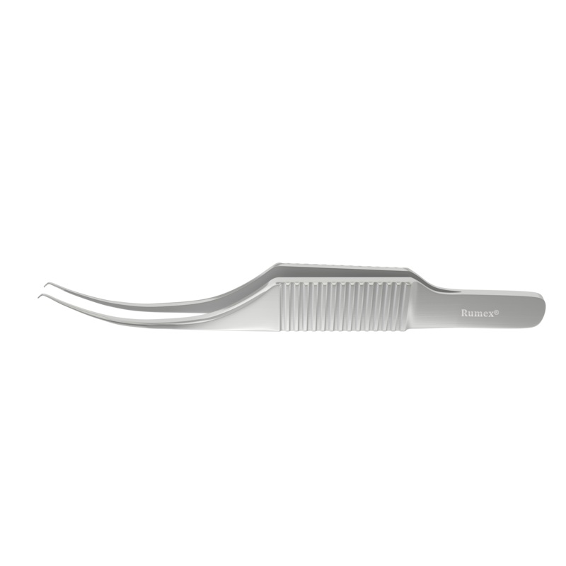924R 4-0501S Colibri Corneal Forceps, 0.12 mm, 1×2 Teeth, Flat Handle, Length 77 mm, Stainless Steel