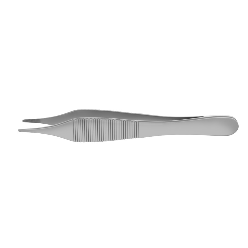 999R 4-0740S Adson Dressing Forceps, Flat Handle, Length 124 mm, Stainless Steel