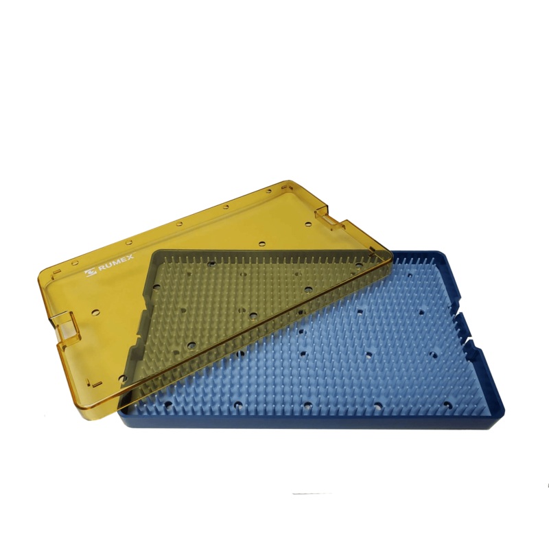 022R 18-304 Plastic Sterilization Tray with Silicone Finger Mat, Extra Large, 25415219 mm, 1060.75