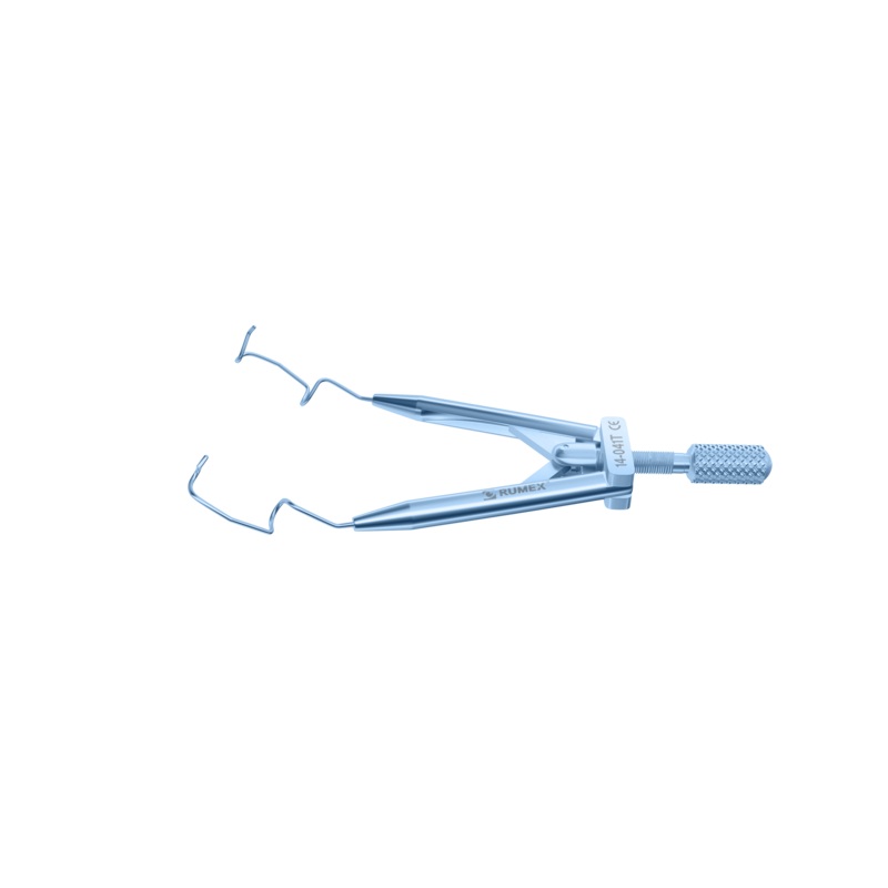 047R 14-041T Lieberman Nasal Speculum, 14.00 mm V-Shaped Blades, Round Branches, Adult Size, Length 70 mm, Titanium