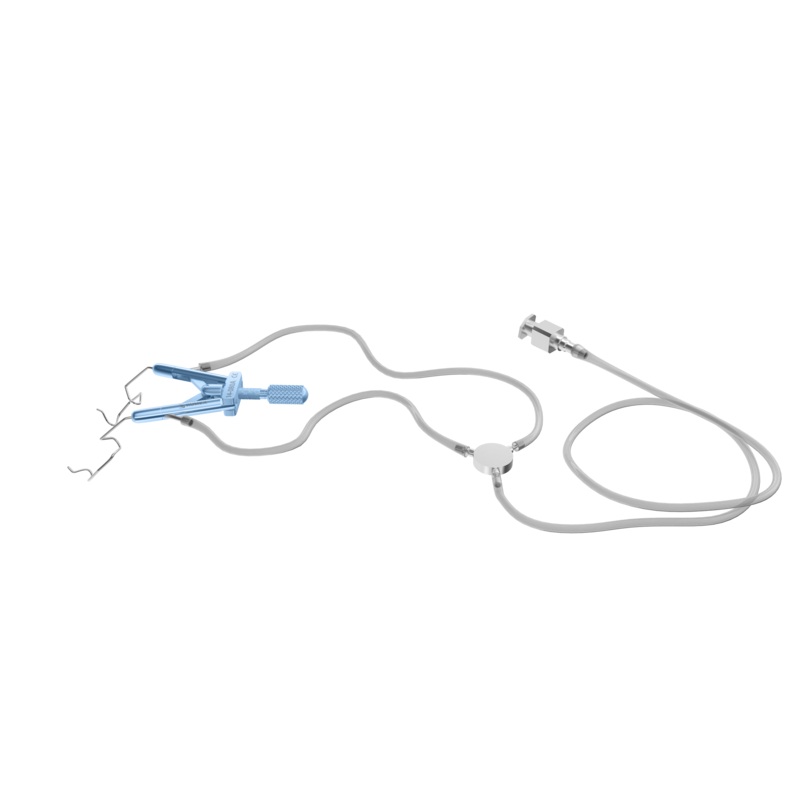 074R 14-080A Lieberman Temporal Speculum with Aspiration, Adult Size, 14.00 mm V-Shaped Blades, Length 78 mm