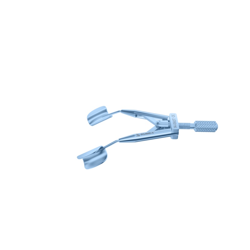 130R 14-060T Kershner Reversible Speculum, 14.00 mm Solid Blades, Round Branches, Length 70 mm, Titanium