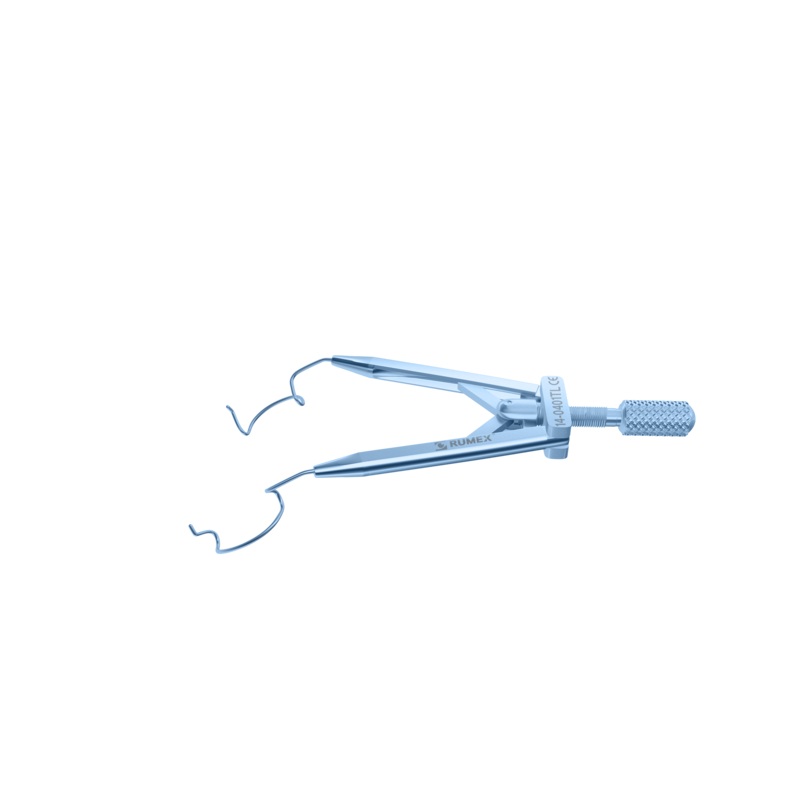 232R 14-0401TL Lieberman Temporal Speculum, 14.00 mm Rounded Open Blades, Flat Branches, Specially Designed for LASIK, Length 76 mm, Titanium