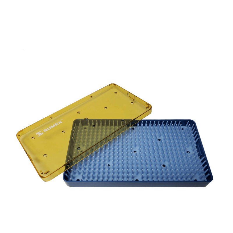 277R 18-302 Plastic Sterilization Tray with Silicone Finger Mat, Square, 16510119 mm, 6.540.75