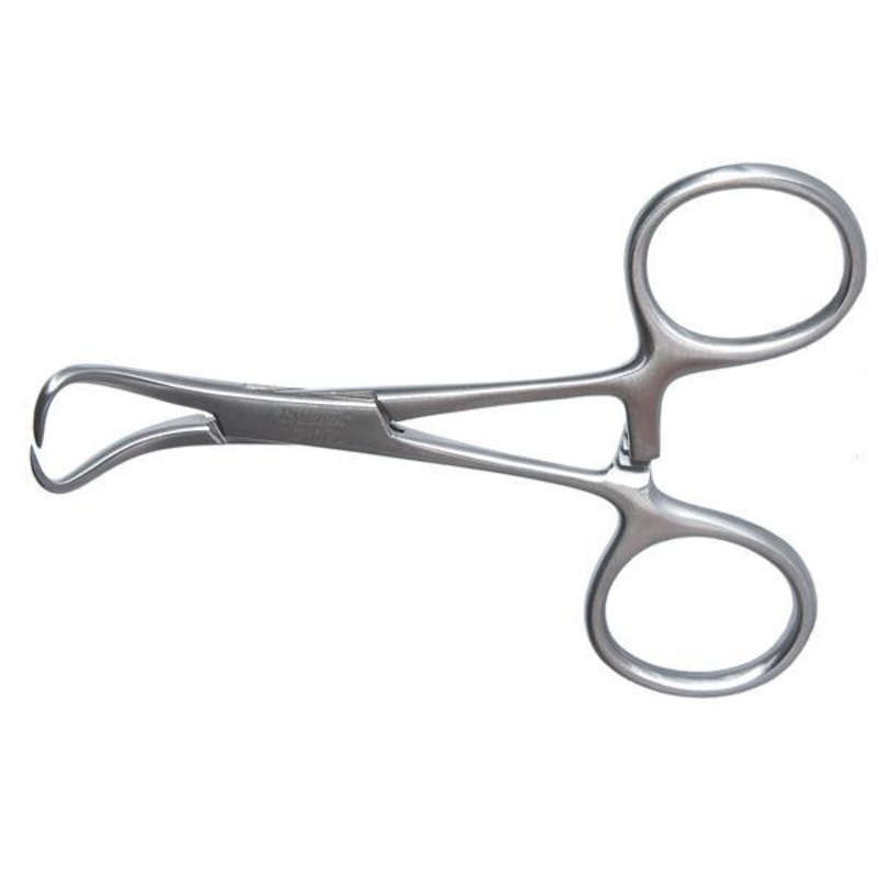 368R 16-081S Towel Forceps, Ring Handle, Length 125 mm, Stainless Steel