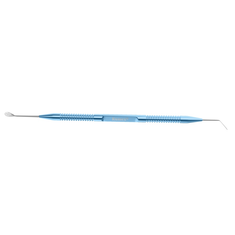 371R 13-110 Paton Spatula And Spoon, Double-Ended, Length 150 mm, Round Titanium Handle