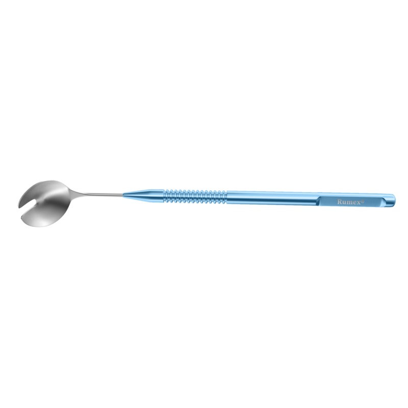 486R 16-060 Wells Enucleation Spoon, Length 145 mm, Round Titanium Handle